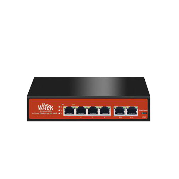 PoE SWITCH 4FE+2FE 6 PORT 10/100Mbps 30W, 250M POE BUDGET 40W PoE SWITCH 4FE+2FE 6 PORT 10/100Mbps 30W, 250M POE BUDGET 40W